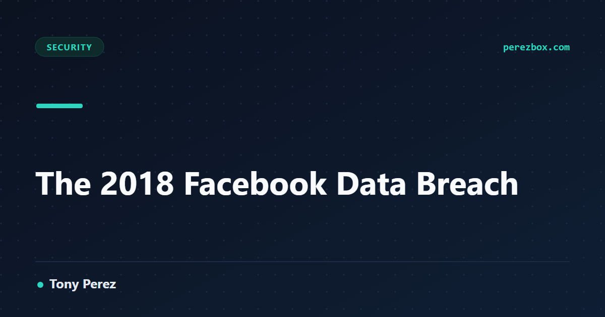 The 2018 Facebook Data Breach | PerezBox
