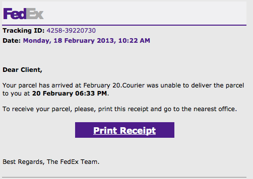 Tony Perez FedEx SCAM Image